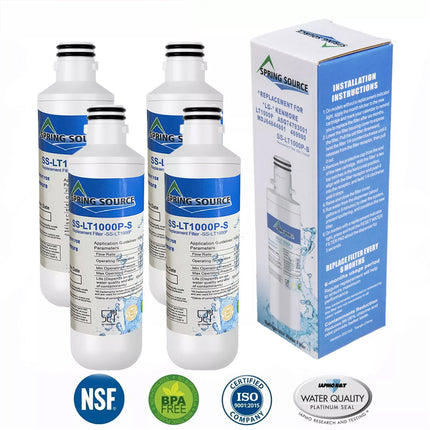 4x LG LT1000P ADQ747935 Compatible Refrigerator Water Filter Replacement For GF-V708MBSL