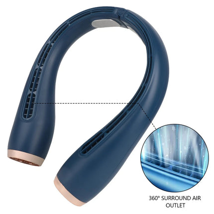 Rechargeable Portable Neck Fan Personal Hanging Bladeless Cooling Fan Hands-Free