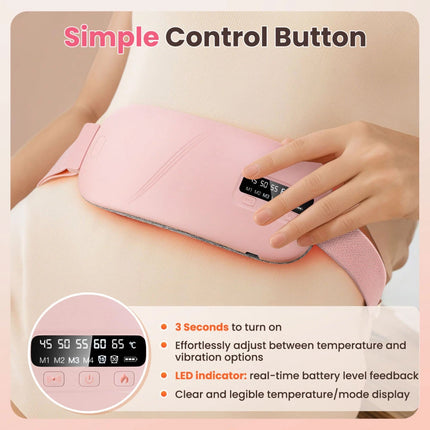 Electric Heating Menstrual Pad Waist Belt Massager For Period Pain Relief Cramps