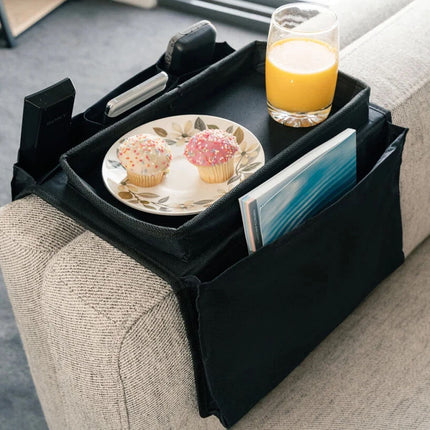 6 Pocket Organiser Sofa Couch Armrest Remote Storage Holder Handrail Tray Bag