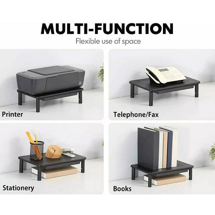 Monitor Stand Computer Desk Riser & Adjustable Height & for Laptop Printers With drawer