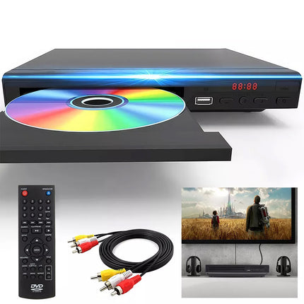 HD DVD Player CD Movie Composite Video Multi Region With Remote RCA HDMI Cable