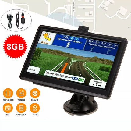 7Inch Portable Truck Car GPS Navigation Lifetime Free AU Map Updates 8G