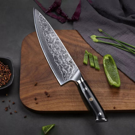 8inch Chef Knife Japanese VG10 Damascus Steel Kitchen Knives Cook Chopper