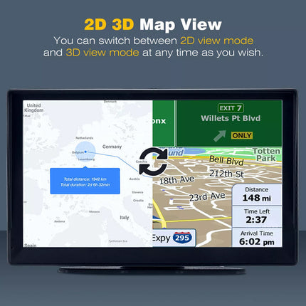 9" Touchscreen GPS Navigation Truck Navigator with Free Australia Map
