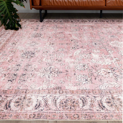 120x170CM  Deal Extra Large Rug Pink Runner Distressed Retro Washable Soft Carpet
