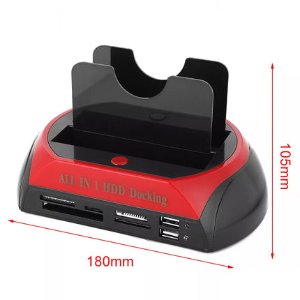2.5'' 3.5'' Hard Disk Drive Card Reader External HDD Docking Station Kit OTB HUB