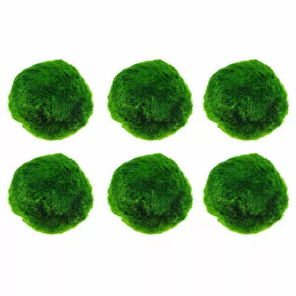 6Pcs 3-4cm Moss Balls Live Aquarium Algae Fish Shrimp Tank Green Seaweed