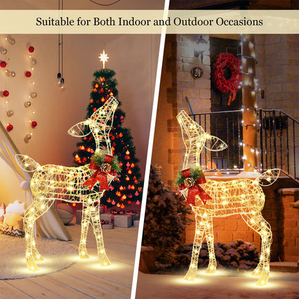 Christmas Decoration Outdoor LED Lights Reindeer Xmas Decor Indoor Ornament