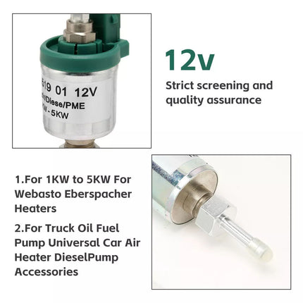 22ml Universal Diesel Heater Fuel Pump Ultra Quiet Fit 1-5KW Diesel Parking Heat