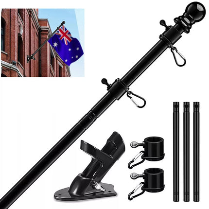 1.8M Flag Pole Kit for House Stainless Steel Flag Pole Holder Outdoor Wall Mount