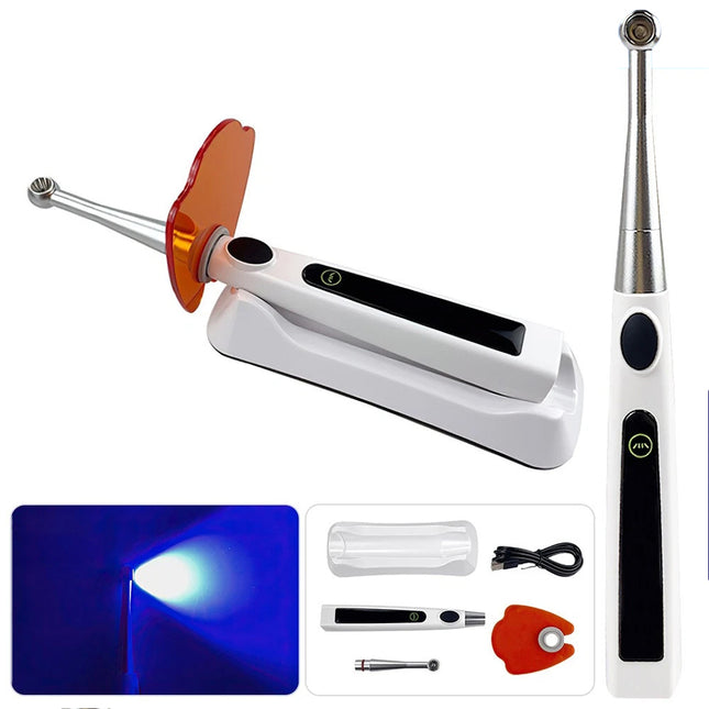 Dental Wireless Cordless LED Cure Curing Light Lamp 2400mw 5W Tool Resin 1 Sec