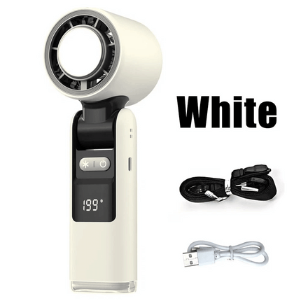 3in1 Strong Wind Cooling Fan Portable Handheld Turbo Fan Speeds Neck Blower Mini
