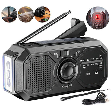 Portable Emergency Wind Up Solar Hand Crank Radio FM / AM Dynamo Power Bank