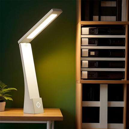 LED Desk Lamp USB Rechargeable Dimmable Study Reading Bedside Table Light