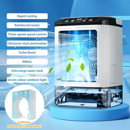 Portable Air Conditioner Personal Space Evaporative Air Cooler  AC Dual Fans