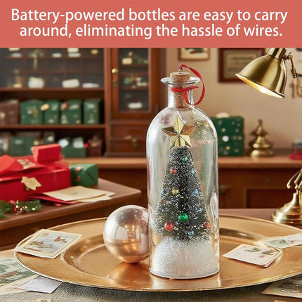 Christmas Tree - Record Christmas Message In A Bottle - Christmas Ornaments