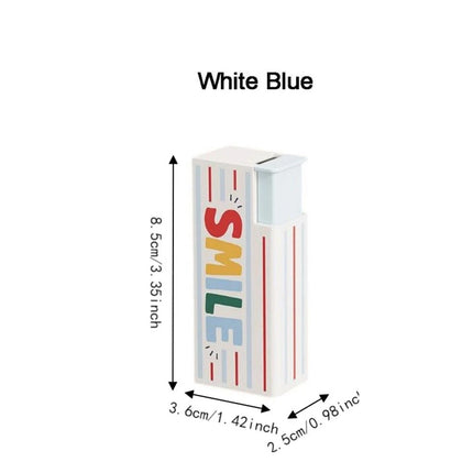 Plastic Dental Floss Pick Dispenser Floss Stick Storage Box Restaurant   White Blue