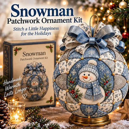 Christmas Classics Patchwork Ornament DIY Kit,Snowman Patchwork Ornament Kit