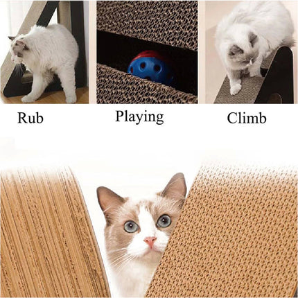 Cat Scratcher Scratching Board Corrugated Cardboard Scratch Bed Toy Pad Mat Medium