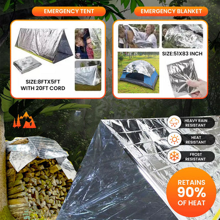 Professional Survival Kit 20 in 1 Tactical Gear for Camping Hunting Hiking