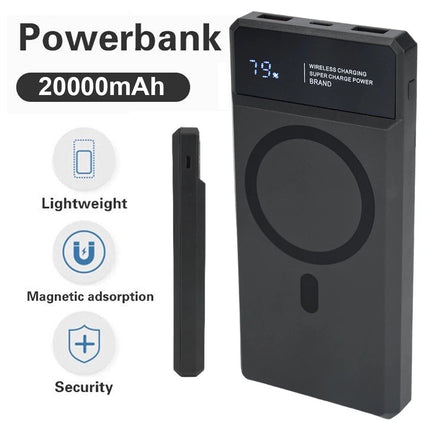 Portable 20000mah Power Bank USB Backup Battery Charger Wirless For Mobile Phone