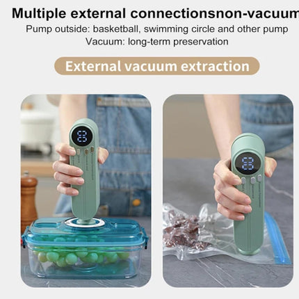 Mini Cordless Vacuum Sealer Wireless 60kpa Food Sealer for Kitchen Meat Nuts  (Green)