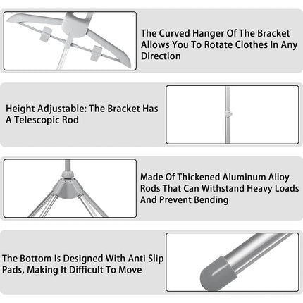 Steamer Stand Telescopic Garment Steamer Rack Height Adjustable Garment (grey)