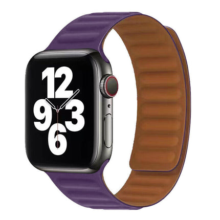 Purple 42mm/44mm/45mm/49mm Apple Watch iWatch Band Series 9 8 7 SE 6 5 4 Magnetic Strap Silicone 40 44