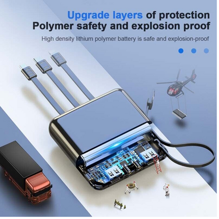 Portable 900000mAh Power Bank Mini USB Backup Battery Charger For Mobile Phone