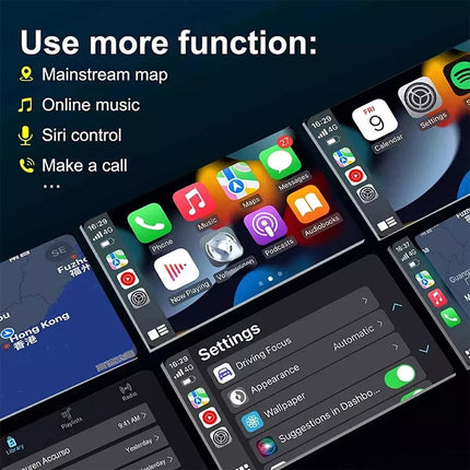 2in1 Wired to Wireless Carplay Adapter Android Auto Connect Box Apple USB Dongle