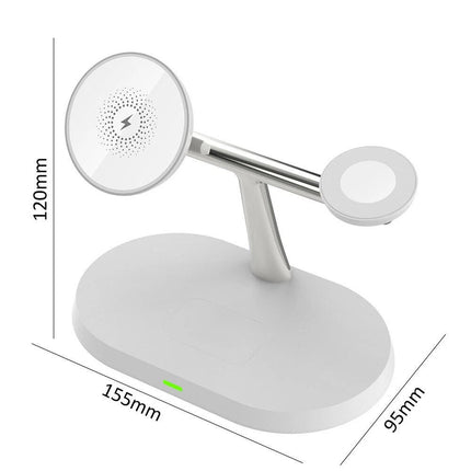 3 IN 1 15W Magnetic Wireless Charger Dock Stand For iWatch Air Pods iPhone 15 14