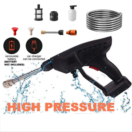 Portable Cordless Electric High Pressure Water Spray Gun Car Washer Cleaner Tool