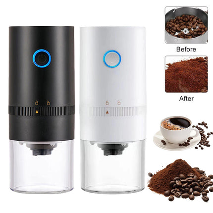 Electric Coffee Grinder Grinding Mill Bean Nut Spice Herb Blender Machine USB Black