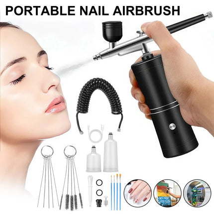 Rechargable Airbrush Kit with Compressor Spray Kit for Nail Art, Cake, Painting