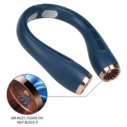 Rechargeable Portable Neck Fan Personal Hanging Bladeless Cooling Fan Hands-Free
