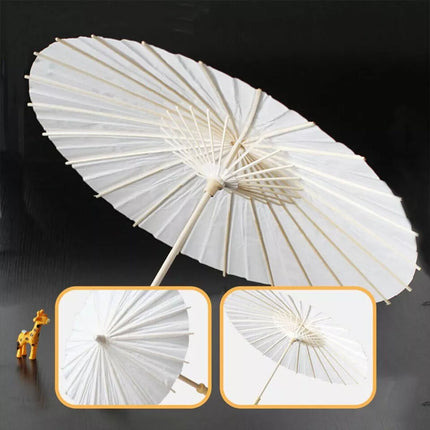 40CM DIY Paper Umbrella Parasol Japanese Wedding Party Gifts Crafts Decor White