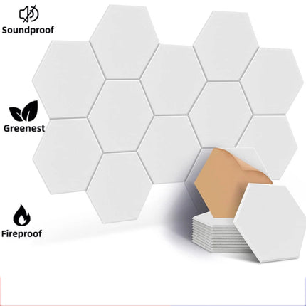 12 Pack Self-Adhesive Soundproofing Acoustic Tiles Wall Panels Studio Home