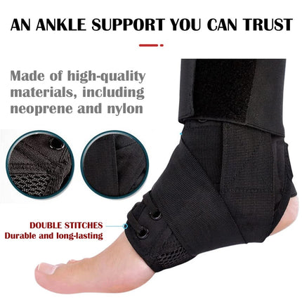Ankle Brace Support Compression Sleeve Plantar Stabilizer Pain Relief Foot Wrap (M)