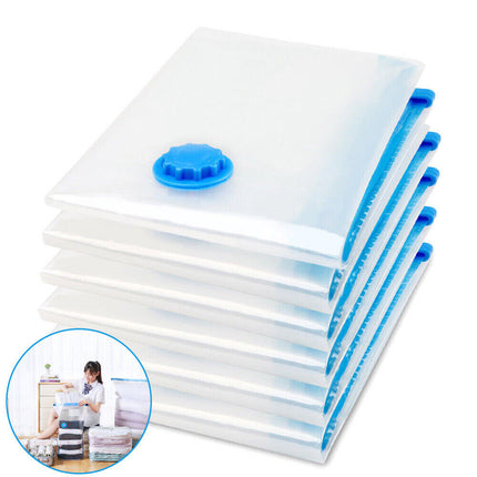 12X Vacuum Storage Bags Clothes Sealer Bags Space Saver Storage Seal Compressing Large (60 x 80cm)