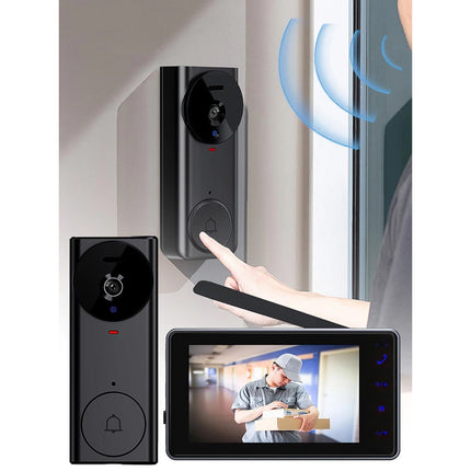 Wireless Video Doorbell Security Camera Ring Door Bell /W 4.3" Screen Intercom