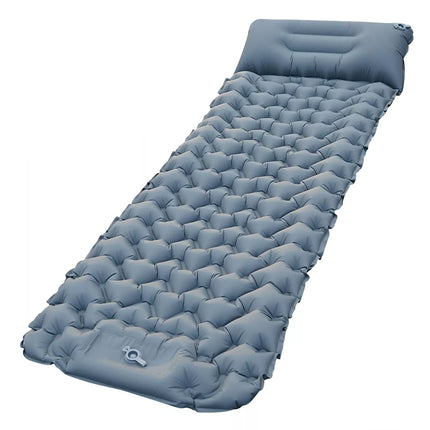 Self Inflating Mattress Camping Hiking Airbed Mat Sleeping with Pillow Bag Camp Grey