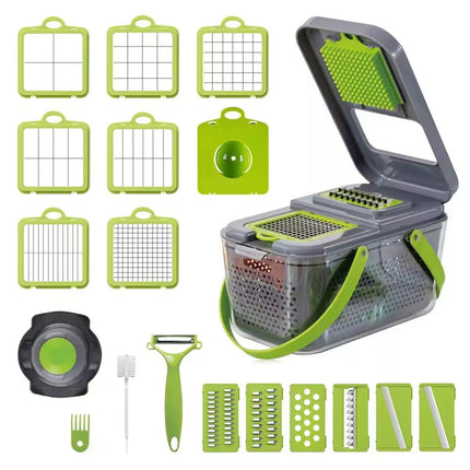 22 in 1 Vegetable Fruit Chopper Cutter Food Onion Veggie Dicer Slicer Kitchen