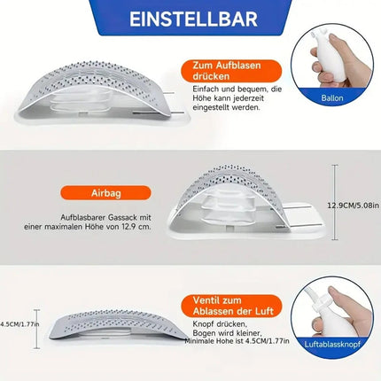 Back Support Stretcher Extender Posture Massager Chiro Lumbar Pain Relief