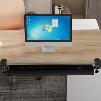 Large Clamp On Keyboard Tray Under Desk Comfort Keyboard Drawer Platform