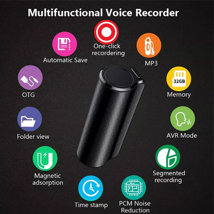 Portable Mini Spy Voice Recorder Audio MP3 Player Sound Recording Device 16G