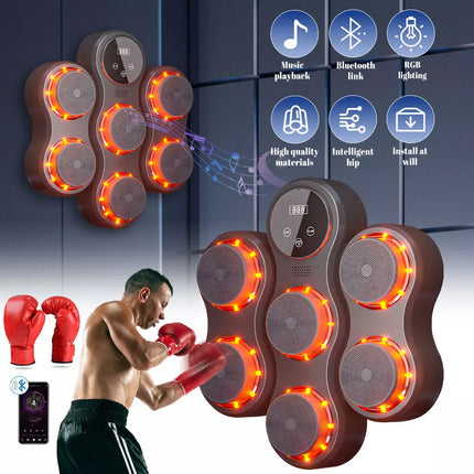 Music Boxing Machine Reaction Target Bluetooth Home Gym Electronic Wall Target