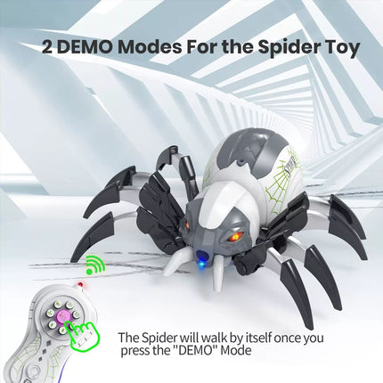 Remote Control Spider Robot RC Toy with Spray and Lights for Kids Gift