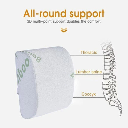 Bamboo Memory Foam Seat /Lower Back Cushion Hip Car Office Posture Coccyx Lumbar