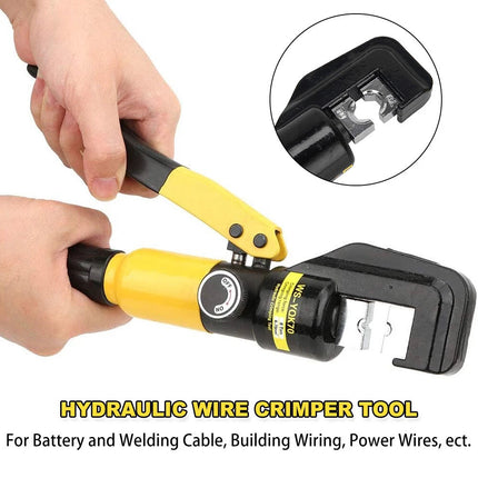 Ton Hydraulic Crimper Tool Kit 9 Dies Force Terminal Cable Lug Crimping Pliers